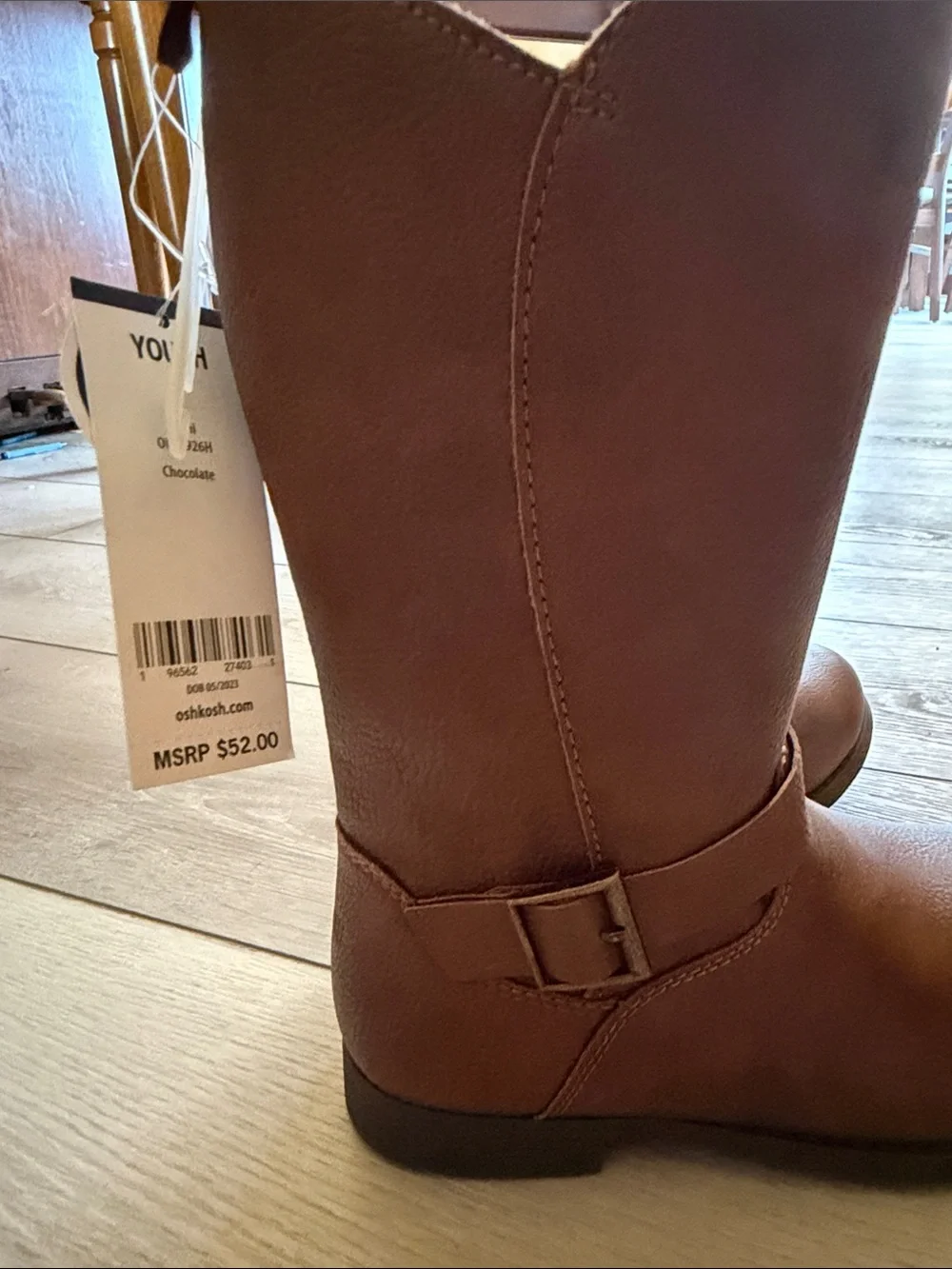 OshKosh B'gosh Brown Girls' Mid-Calf Buckle Boots